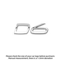 3D ABS raidės lipdukai For Volvo D2 D3 D4 D5 D6 D7 D8 Automobilio galinės bagažinės dangčio šoninio sparno emblemos lipdukas Dekoracija gray