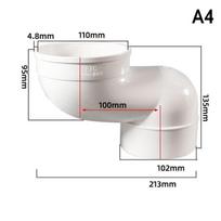 110 mm WC jungties antgalis Tualeto keitiklio vamzdis Poslinkio dizaino prailginimo adapteris Tualeto nuotekų perkėlimo flanšo prailgintojas Adapteris 10CM gray