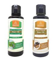 Khadi Pure Amla Bhringraj & Triphala Hair Oil, 210 ml (Pack of 2) black