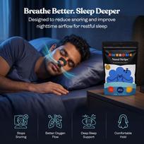 AWESOME Nasal Strips for Breathing & Snoring Relief, 30 Strips – Strong Hold Nose Strips for Better Airflow, Sleep & Sports Performance – Sweat-R brown