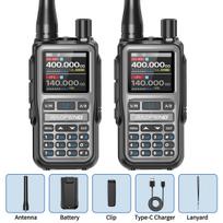 1/2PCS BAOFENG UV-5R Mini Walkie Talkie Dual PTT Wireless Bluetooth Programming Multi-Band Type-C Charge Long Range Ham Radio USB Plug