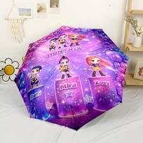 K-pop Kompaktiškas kelioninis automatinis skėtis Kompaktiškas ir patvarus 8 šonkaulių dizainas Patvarus plastikas ir geležis Puikiai tinka lauko nuotykiams Elegantiškas moteriškas skėtis sans