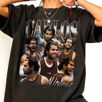 Carlos Alcaraz US Open Tennis Vintage Comfort Color Shirt 130 brown