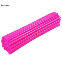 Karštos 72 vnt. motociklo ratų stipinų apsauginiai apvalkalai ratlankiai, apmušalai, vamzdžiai, skirti motokroso dviračiui, šaunūs priedai 17/24 cm Rose red-170mm