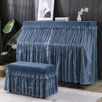 Aksominis nėrinių skara fortepijono dulkių dangtelis prancūziškai išsiuvinėtas šifonas fortepijonui, gražus buitinis suoliukas, atsparus dulkėms audinys bench cover58x38cm