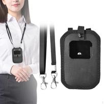 Saugojimo dėklas su kaklo dirželiu, lauko organizatorius, lengvas nešiojimo maišelis/dėklas L 11cmx7.5cmx3cm black