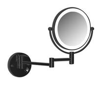 LED sieninis dvipusis kosmetinis veidrodis su apšvietimu ir didinimu 8 inches gray