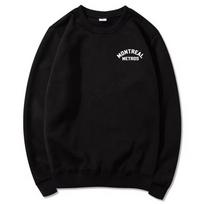 Boston Raiders Montreal Metros Megztiniai Šildomas Rivalitetas TV Spausdinimas Apvalus Kaklas Megztinis Ilgomis Rankovėmis Madingi Unisex Viršutiniai Drabužiai XL black
