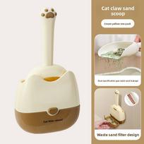 Integrated Multifunctional Wall Mounted Cat Litter Shovel A set geltona