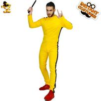 Couple kung fu suit, carnival cosplay costume party costume cosplay costume masquerade M yellow