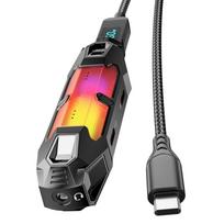 Multifunctional Type C to 3.5mm Auditory and USB Converter with Real Time Power Display for Piva X41 Tablets and Phones 1