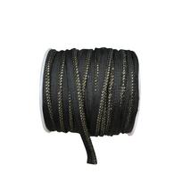 10mm Width 50yards Gold Silver White Edge Bias Piping Cord Tape Bias Binding For Patchwork Garment Sew Making Trimming Supply 50yard black