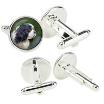 Cavalier King Charles Spaniel - cufflinks in a box, handmade jewelry, product of the Art-Dog brand sidabras