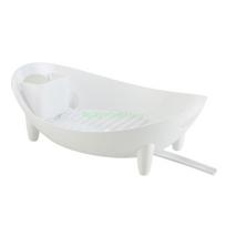 24TE Dish Drying Rack Oval Drainer with Utensil Holder Cutlery Bowl Basket balta