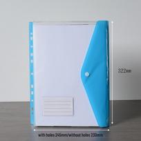 Skaidrus segtuvas su laisvais lapais, 11 skylių, spalvotas, studentų dalykų klasifikavimo krepšys, atsparus vandeniui archyvavimo krepšys, A4 failų krepšys blue