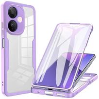 Viso kūno apsaugos smūgiams atsparus dėklas, skirtas Vivo V60 Lite 5G 4G, apsauginis dangtelis, ekrano apsauga Fundas Coque vivo V60 Lite 4G violetinė