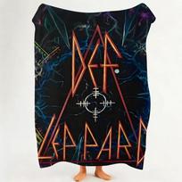 Music D Def L Leppard  Flannel  Blanket Suitable for Sofa Living Room Bedroom 75cmx90cm black
