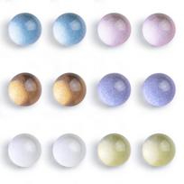 Colorful Shiny Hemisphere Refrigerator Magnets for Polaroid Photos - Creative Wall Decoration. gray