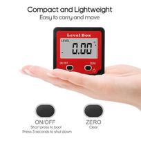 Digital Level Protractor Inclinometer Mag-netic Level Angle Meter Angle Finder Level Box Angle Measuring Tool for Carpentry / Building / Automobile Plastic beige