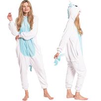 Women's onesie kigurumi unicorn blue 155-165 cm m white
