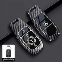 Lydinio Anglies Pluošto Automobilio Raktų Dėklas Dangtelis Korpusas Mercedes Benz AMG A C E S G Klasės GLC CLE CLA GLB GLS W177 W205 W213 W222 X167 BF1 black