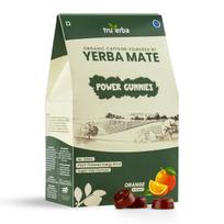 TruYerba Organic Yerba Mate Power Gummies | Orange Flavour | Sugar-Free | Plant-Powered Energy Supplement | 30 Gummies