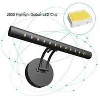 Stepless Dimming LED Mirror Light Bar Multi Angle Rotation Mirror Light Mirror Cabinet Light  Desk 25cm / 9.8in