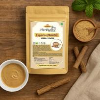 Herbigiri Khadi Mulethi Powder Organic | Licorice Powder | Yashtimadhu for Face Pigmentation | Supports Digestion, Respiratory & Immunity | Natura white