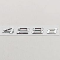 3D ABS Automobilio Raidės Logotipas 420d 430d Ženklelis Lipdukas Galinės Bagažinės Emblemos Lipdukai BMW 4 Serijai F32 F33 F36 Automobilio Žymėjimo Aksesuarai gray