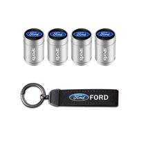 Automobilio padangų ratų vožtuvų dangteliai/Automobilio raktų pakabuko žiedas Raktų pakabukas Ford F150 Ranger Fiesta Focus Transit Mustang Mondeo MK2 MK3 MK7 red