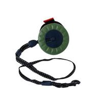 Dog Walking Leads with Wrist Strap Handle, 3Meter/10Feet Retractable Nylon Rope and Slide Lock Control for Neighborhood Strolling, Easy Handling žalia