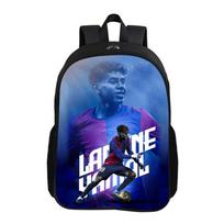 L-Lamin Yamal Backpack School Supplies School Backpack Travel bag Child Football Sport Kids Knapsack Star Rucksack Best Gift One Size blue
