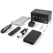 Mini DLP Kišeninis Projektorius VIVICINE P09-II, Android 14, 200 Liumenų, Įmontuota 4000mAh Baterija juoda