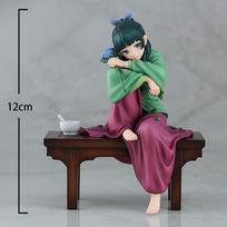 Anime Figure Maomao action Figure Maomao Figurine sitting pose with Stool Props Girl Figure Model Collection statue Doll Gifts 13CM blue