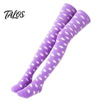 Thigh High Socks 1 Pair Women for Winter, Thickened Coral Fleece Leg Soft Plush Warmer Long Stockings, Fluffy Warm Over Knee Boot Girls Sleeping One Size L purple
