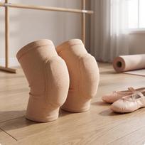 ShockAbsorbing Knee Pads | pullon Sleeve Design, with Sponge Padding, for Dance Practice S Xs kūno spalva