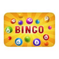 Game Bingo Balls Cards Front Door Mat Anti-Slip Indoor Waterproof Doormat Floor Bath Entrance Rug Carpet 40cmx60cm