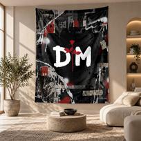 Decorative Tapestry,Depeche Mode Printed Wall Art, Lightweight Wall Hanging For Bedroom Background 100cmx150cm beige