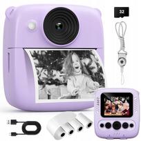 Momentinis skaitmeninis fotoaparatas vaikams Bedee su spausdintuvu, 32GB ir HD garsu