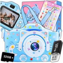 Skaitmeninis fotoaparatas vaikams ZeeTech su 32GB atminties kortele, žaidimais ir 1080p vaizdo įrašais