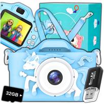 Skaitmeninis fotoaparatas vaikams ZeeTech su 32GB atminties kortele, žaidimais ir 1080p vaizdo įrašais