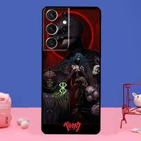Berserk Guts Anime For Samsung Galaxy S20 FE S21 Ultra Note 20 S8 S9 S10 Note 10 Plus S22 Ultra Case Cover Note 20 Ultra black