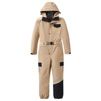 Slidinėjimo kostiumas vyrams ir moterims, vientisas sniego kostiumas, kombinezonas, unisex, žieminis, neperšlampamas, izoliuotas, snieglentės kostiumas, neperpučiamas, lauko, žieminis, šiltas, slidinėjimo kostiumas XXL beige
