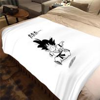 1 vnt. mielas animacinis Son Goku paveikslėlio flanelinis pledas, aukštos kokybės, visų sezonų, namų dekoras, šiluma ir komfortas, puikiai tinka Kalėdų dovanoms 80cm x 120cm beige