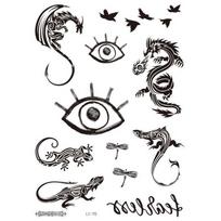 Vandeniui atsparus laikinasis tatuiruotės lipdukas Vasarą Naujas tatuiruotės lipdukas Animacinis tatuiruotės tatuiruotės riešo pėdos ranka vyrams, moterims Nauja 210*150mm