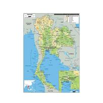 Tailando žemėlapis - Politinis žemėlapis / Geografinis žemėlapis / Kelių žemėlapis Sieninis dekoratyvinis kabinamas paveikslas Kelionėms/Mokymosi įrankis 59*84cm