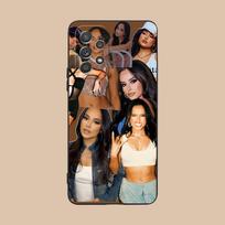 Madingas Becky G mobiliojo telefono dėklas, skirtas Samsung Galaxy A73 72 71 70 56 55 54 53 52 36 35 34 23 16 15 5G, spalvotas apsauginis dangtelis Galaxy A51 5G brown