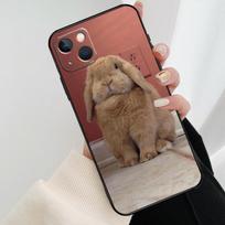 Baby Rabbits Bunny Phone Case For iPhone 17 Pro Max 14 13 12 11 15 16 Pro Max mini 16 15 Plus 16e 17 Air Cover iPhone 12 brown