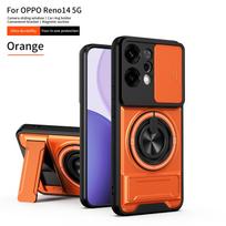 For Oppo Reno 14 Case OPPO Reno14 Pro 5G Cover Phone Case Magsafe Magnetic Fold Holder Military Armor Camera Protection Cover OPPO Reno14 Pro black
