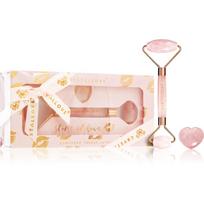 Crystallove Rose Quartz Selflove Set masažinis veido volelis ir masažuoklis